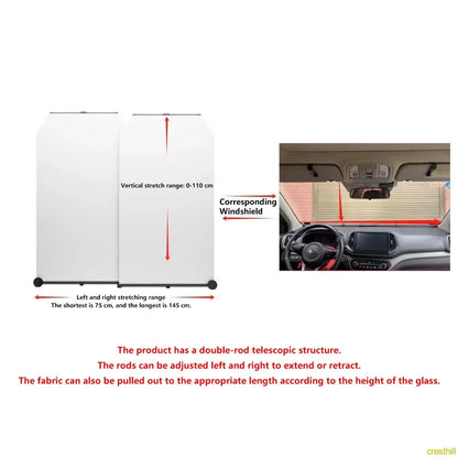 car accessories windshield sunshade, foldable window sun visor